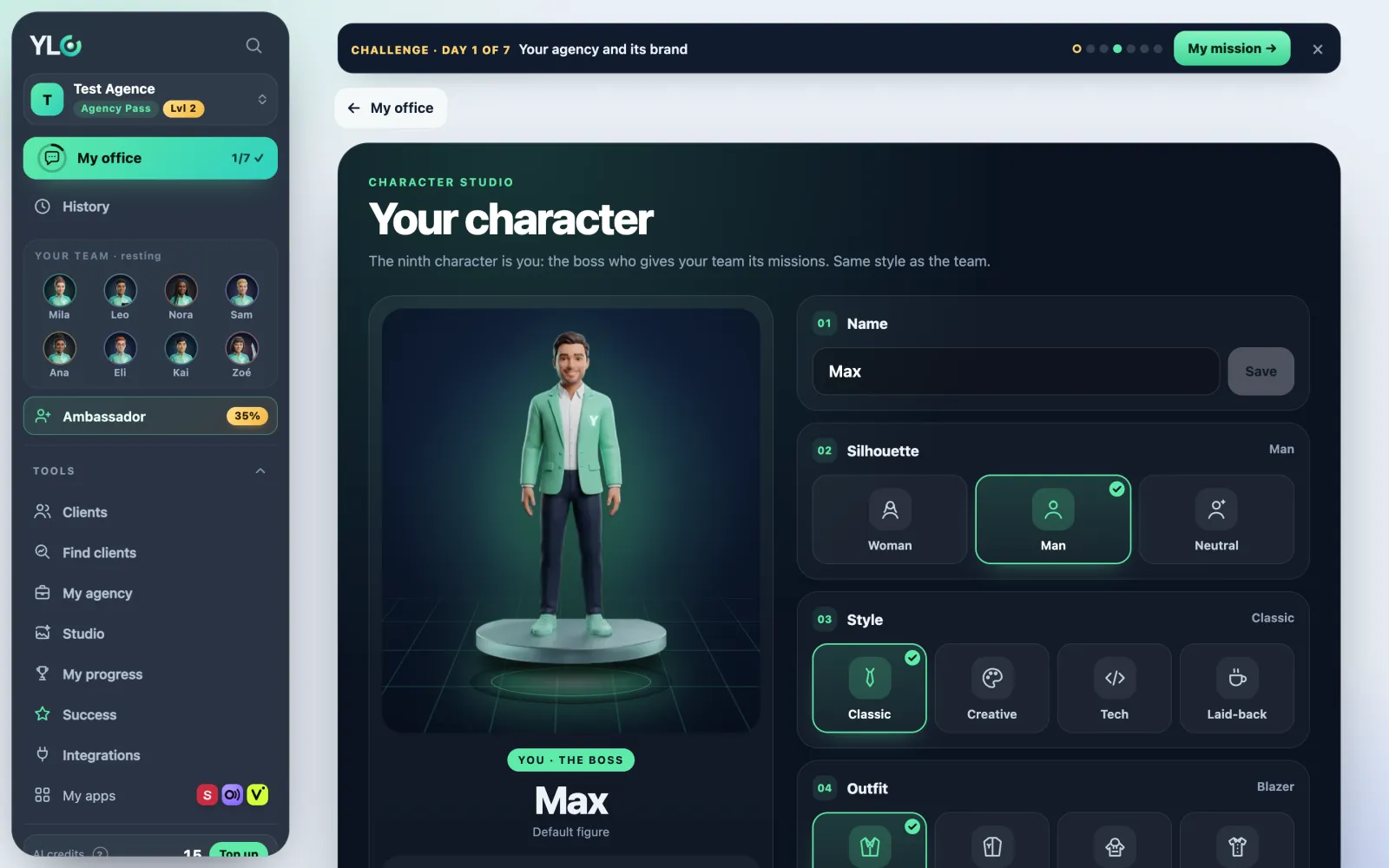 Your character studio