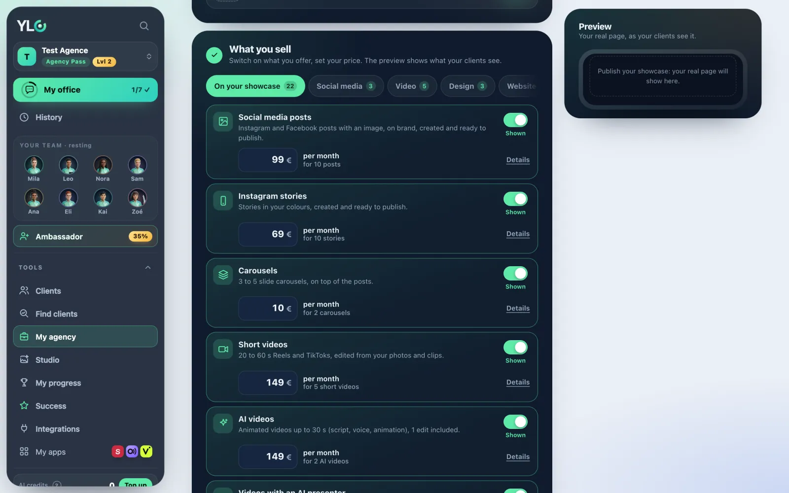 The Your offer page
