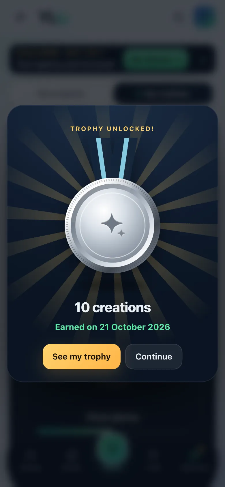 My trophies on a phone