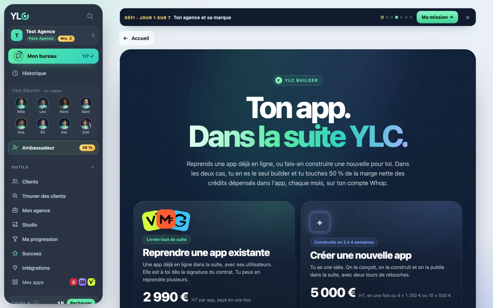 Le programme Builder