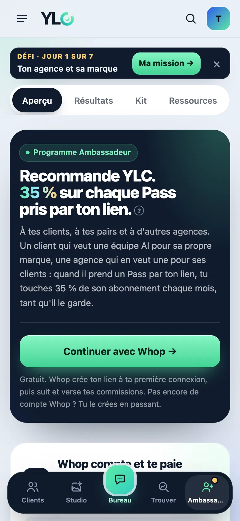 Le Programme Ambassadeur sur téléphone