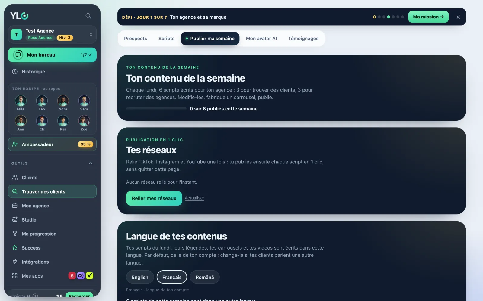 Ton contenu de la semaine
