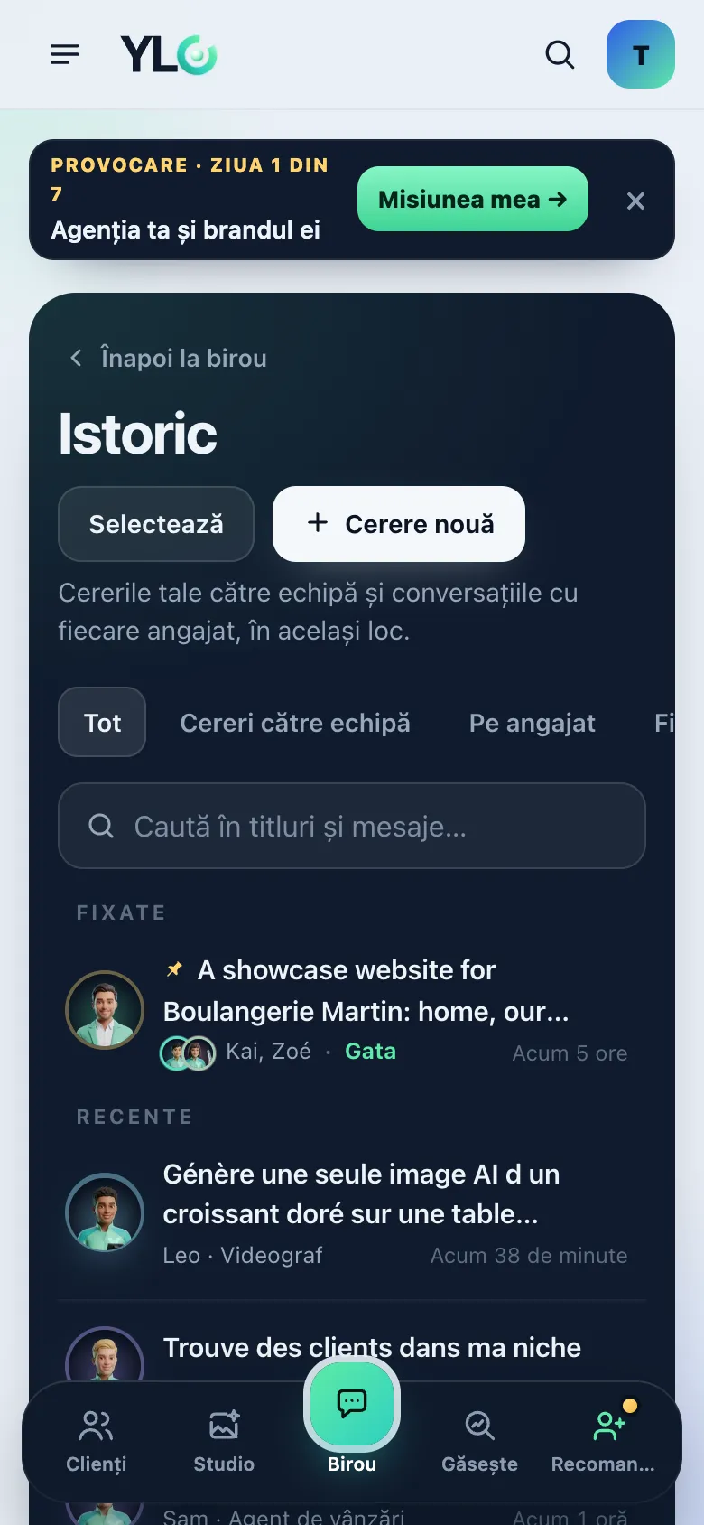 Istoricul pe telefon